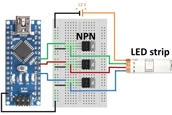 How To Connect Two Sets Of Led Lights Together Using Arduino Nano