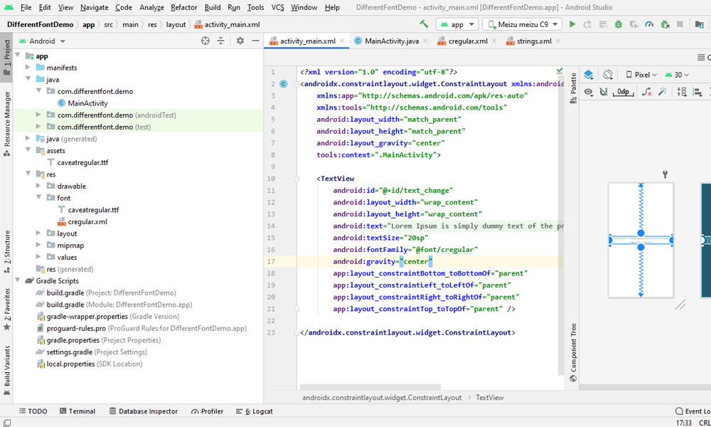 Using custom and downloadable fonts in android MyAndroidMaster