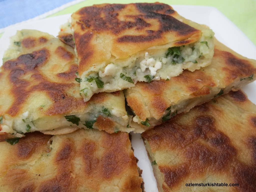 Turkish Flat Breads with potato and cheese; Patatesli Gozleme Ozlem's