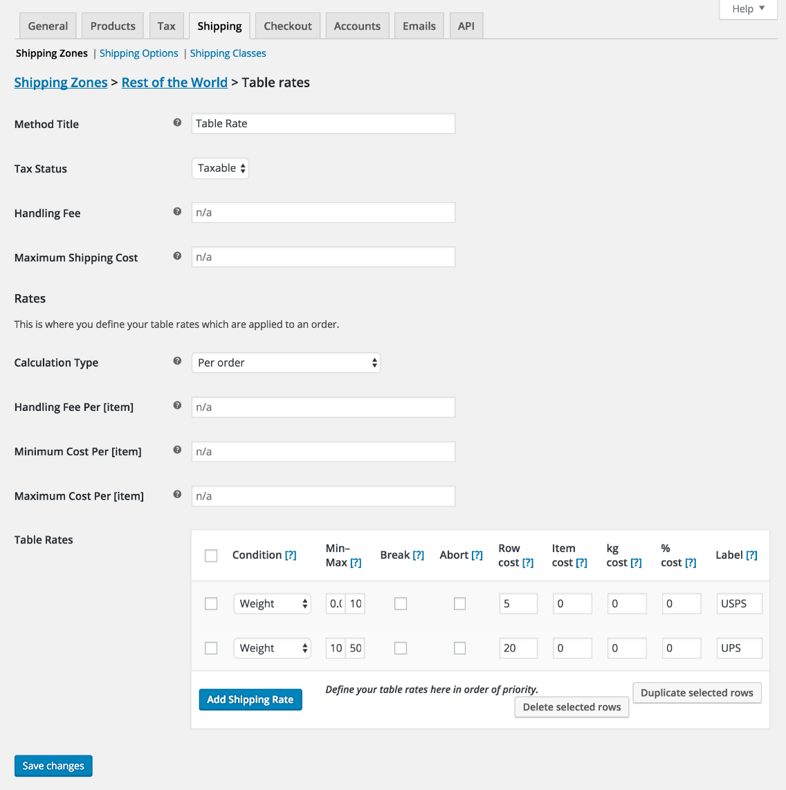 Table Rate Shipping Plugin Oz Robotics