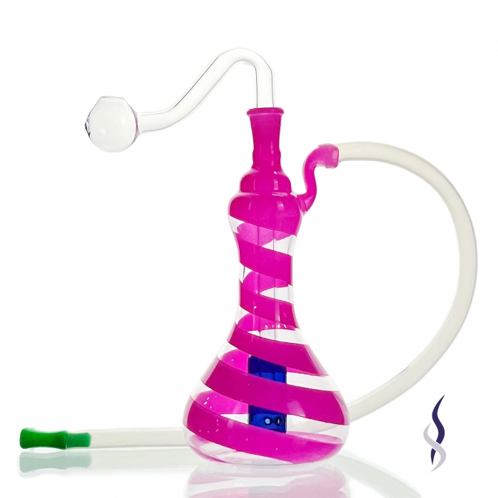 Pink Vase Lamp Glass Water Pipe 14cm