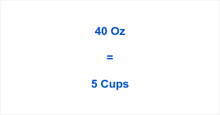 40 Oz to Cups | 40 Ounces to Cups | How many Cups is 40 Oz?