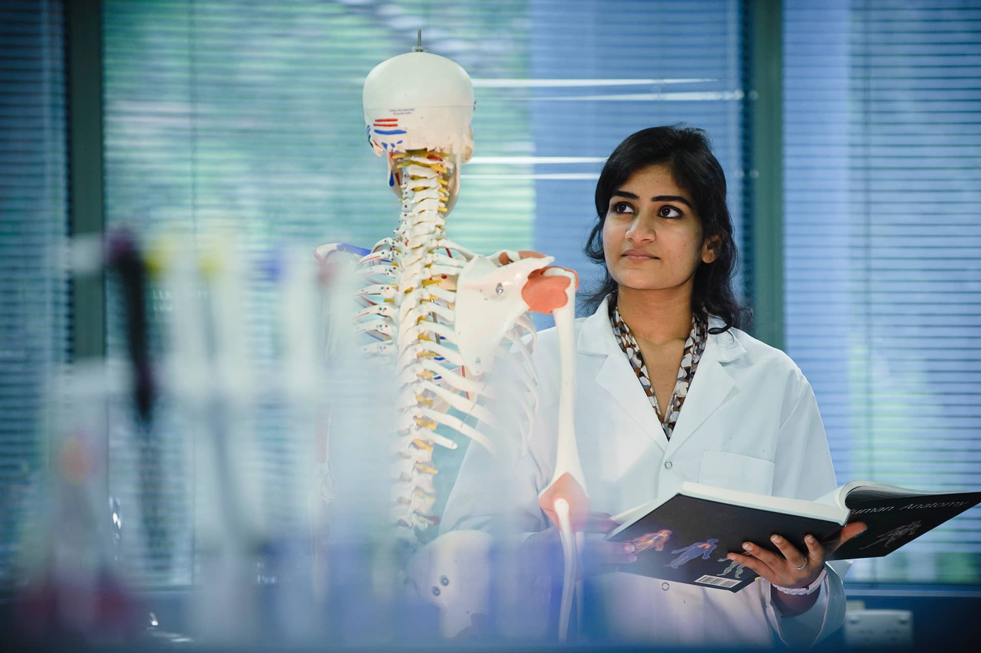 Students review the Monash University medical program