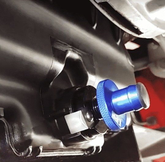 UPR Billet Oil Pan Drain Plug with Easy Drain Valve Mustang GT GT350