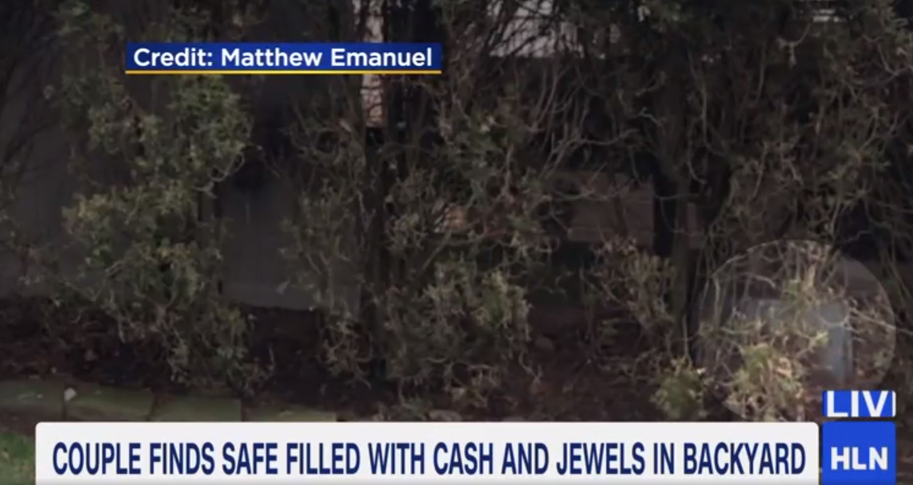 Couple finds buried safe in their backyard