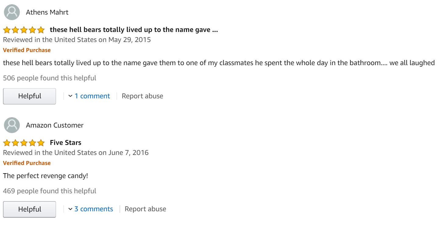 Amazon reviews for Haribo’s SugarFree Gummi Bears are the most brutal