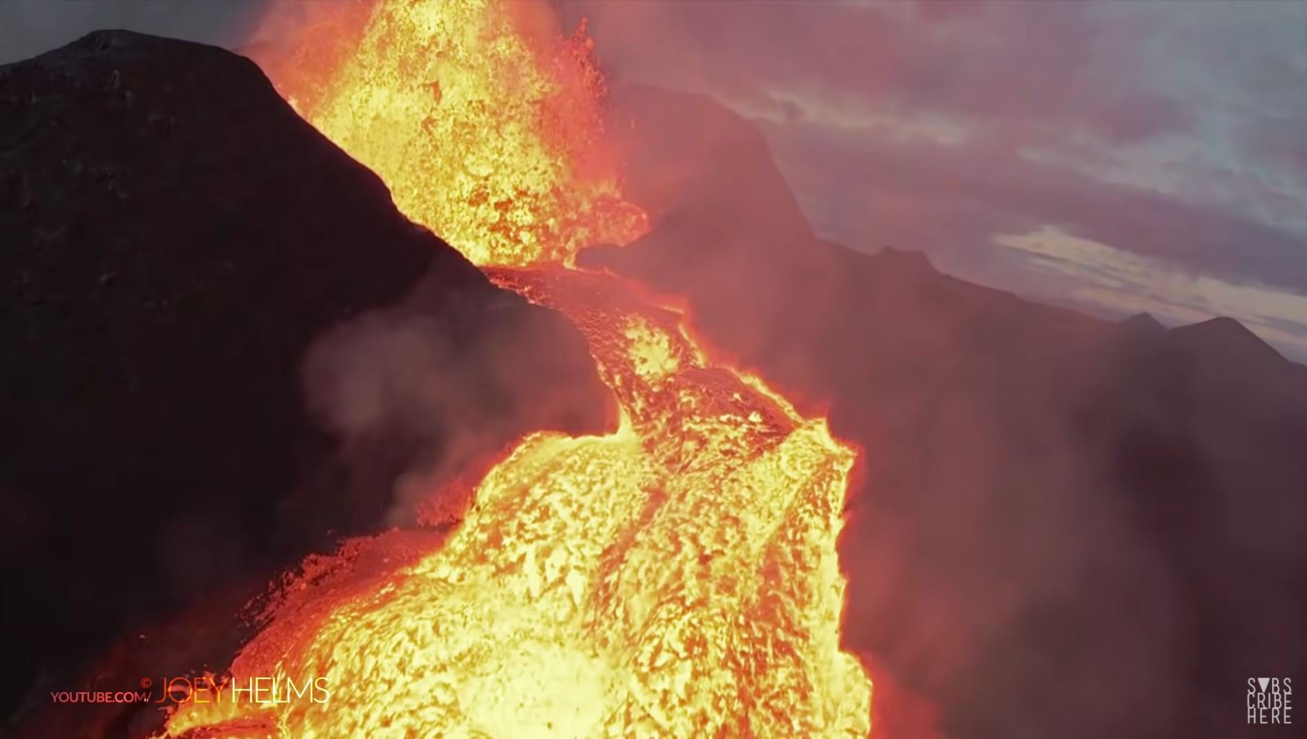 Spectacular scenes as drone crashes into erupting lava at Iceland's Fagradalsfjall volcano