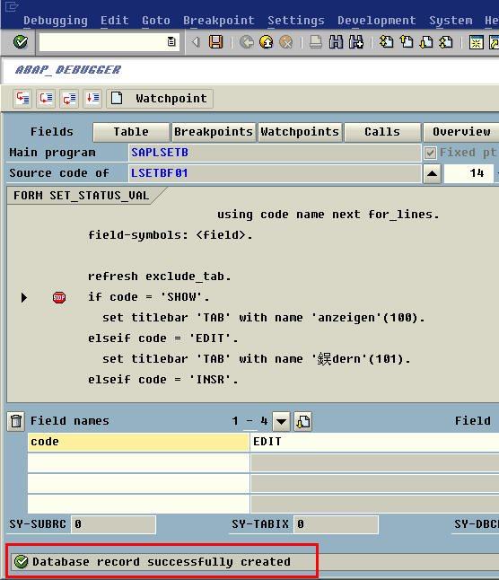 [SAP]Debug法修改Table数据_mysingleCSDN博客