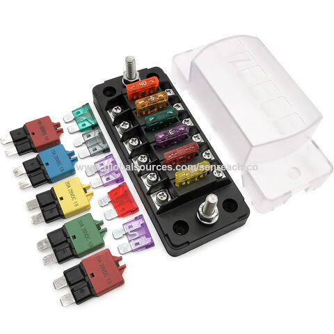 6 Way 6 Circuit Fuse Block Ato Atc E39 Blade Fuse Holder Box With