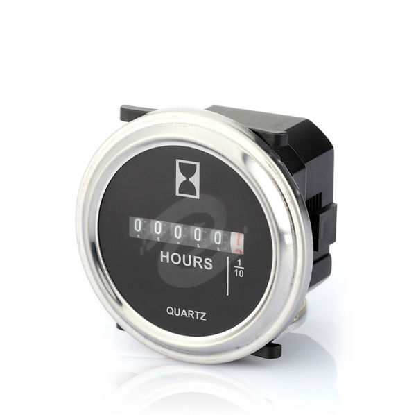 Hot Selling Sh1 Car Hour Meter Gauge Timer Round Mechanical Hourmeter for Car Truck Boat Engine