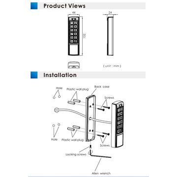 China Access control system, Stand alone keypad, access control on