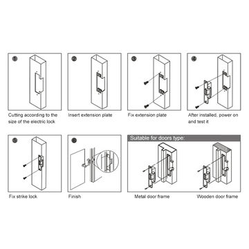 China Long-type Electric Strike Failure Secure Electric Strike Lock for
