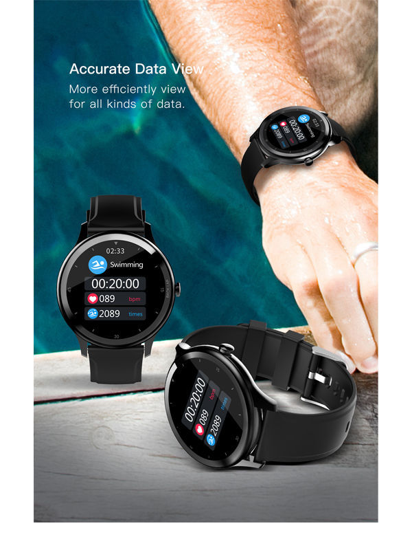 High accuracy fitness tracker smart watch with heart rate monitoring