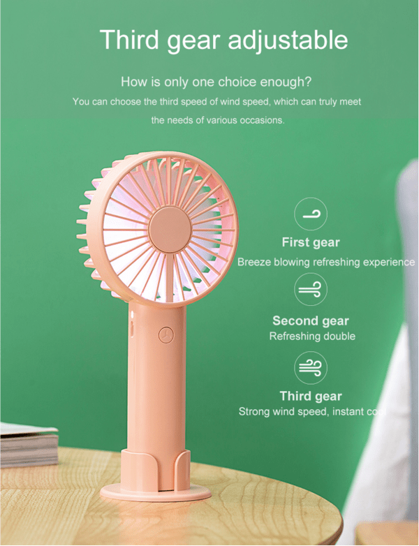 China Most popular Mini USB rechargeable desk & handheld fans with the