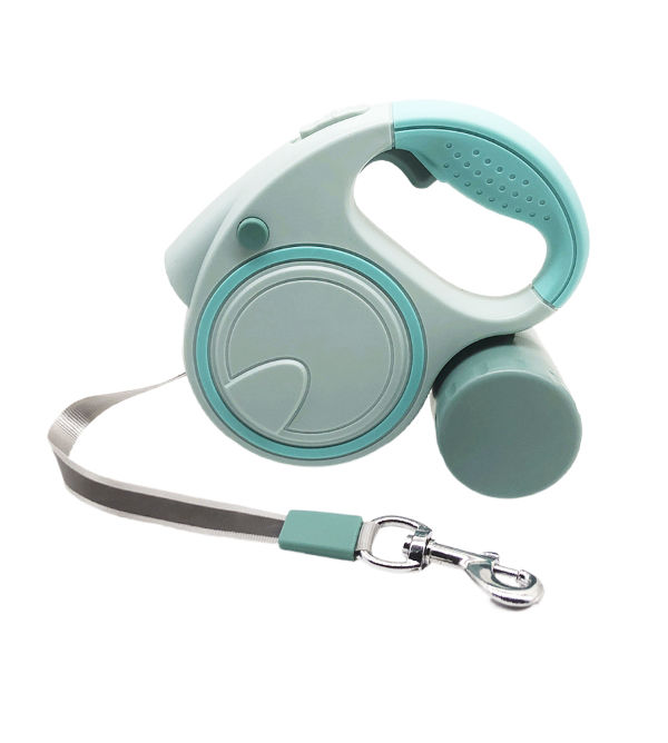 China Multifunction Retractable Dog Leash With Flashlight & Waste Bag