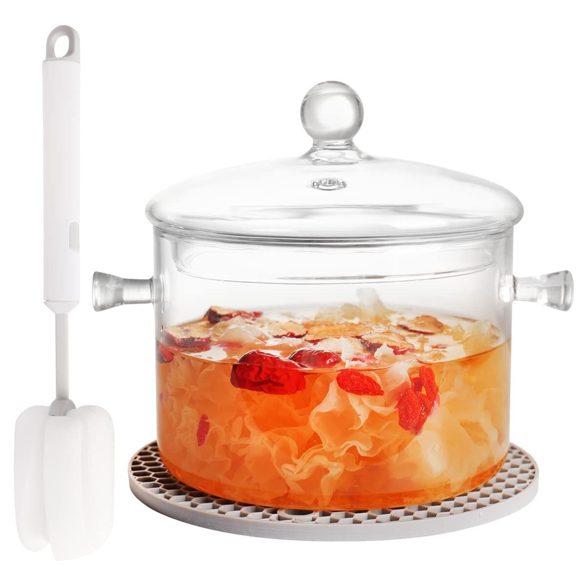 Buy Wholesale China High Quality 1.9l Clear Glass Pot Cooking Stove