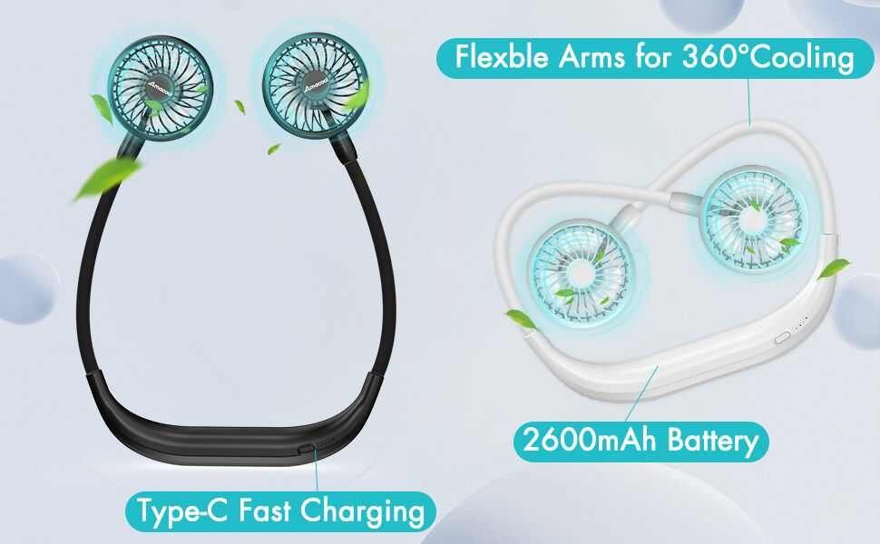 Buy Wholesale China Neck Fan Battery Operated Neckband Fan Handfree