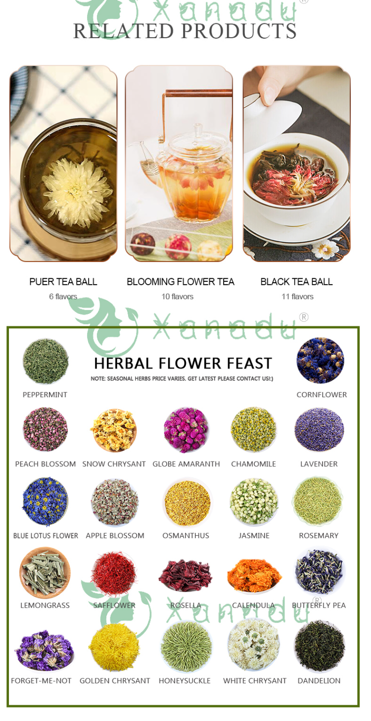 Xanadu Natural Bulk Loose Rare Dried Lotus Flowers Tea Nymphaea