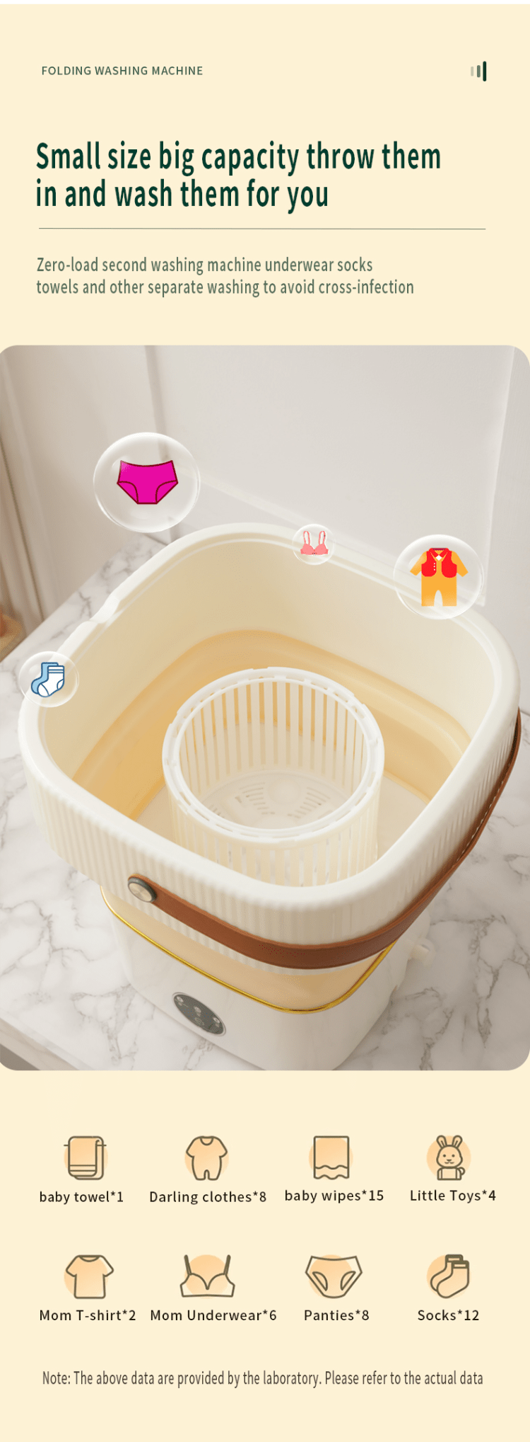 Wholesale High Quality 18l Portable Foldable Manual Mini Washing