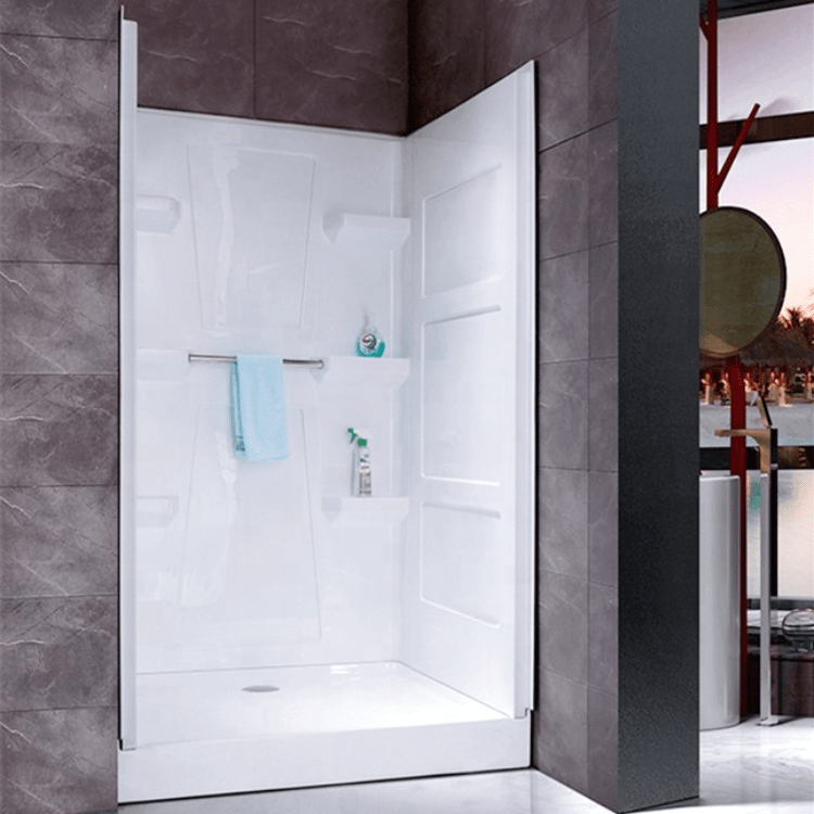 Buy Wholesale China New 3 Piece Bath And Shower Cubicles Wall Panels Kits With Rectangle Shape