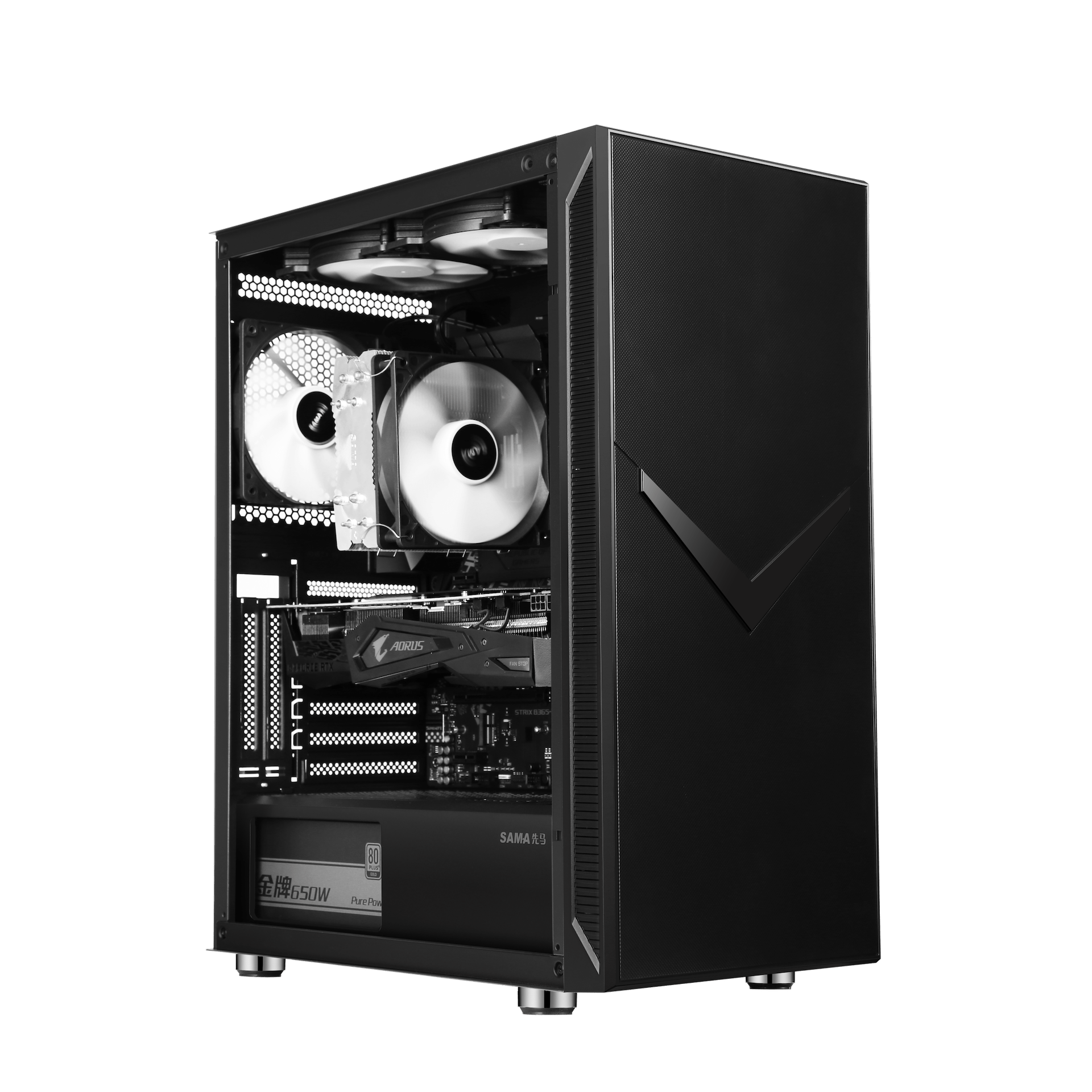 Buy Wholesale China Sama Highend Atx Gaming Pc Case Tempered Glass