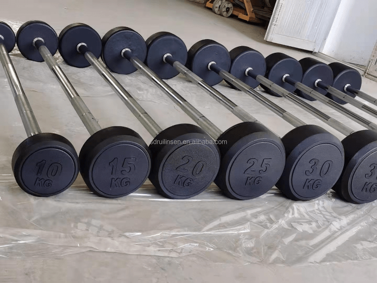 Buy Wholesale China Cheap Price High Quality Rubber Barbell Set Fixed