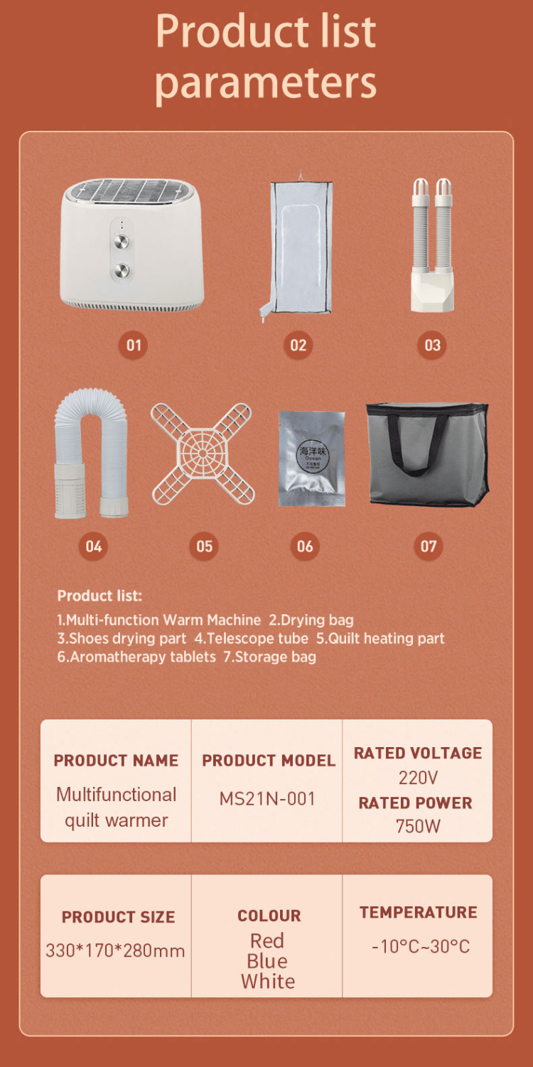 Multifunctional Dryer Shoe Clothes Drying Mite Exterminator Pet Dry