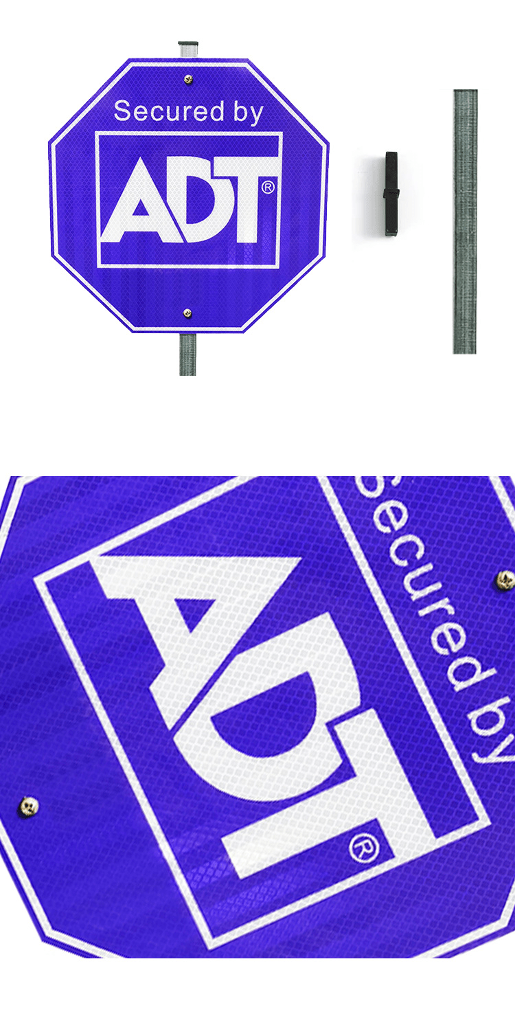 Reflective Safety Adt Security Signs Yard Sign Home Adt Security Yard