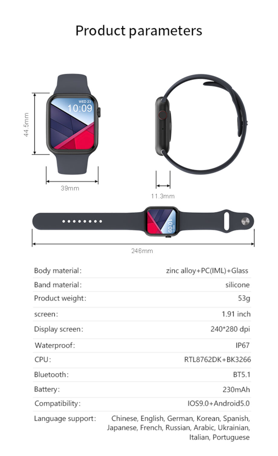 Buy Wholesale China Zwear Ce Fcc Smart Watch Zl38 230mah Big Battery Outdoor Sport Smart Watches