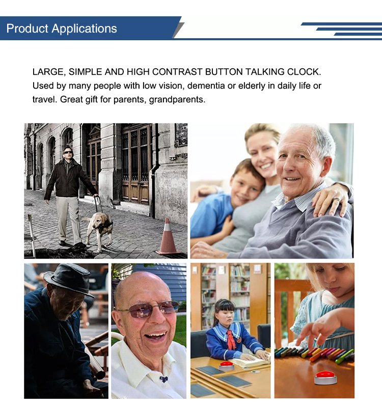 Buy Wholesale China High Quality Talking Button Clock For The Blind