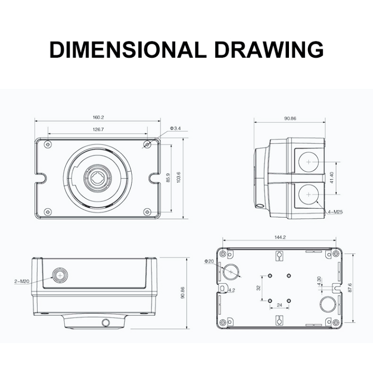 Outdoor 32 Amp 1 2 3 4 Pole Rotary Isolator Ac Disconnect Isolating