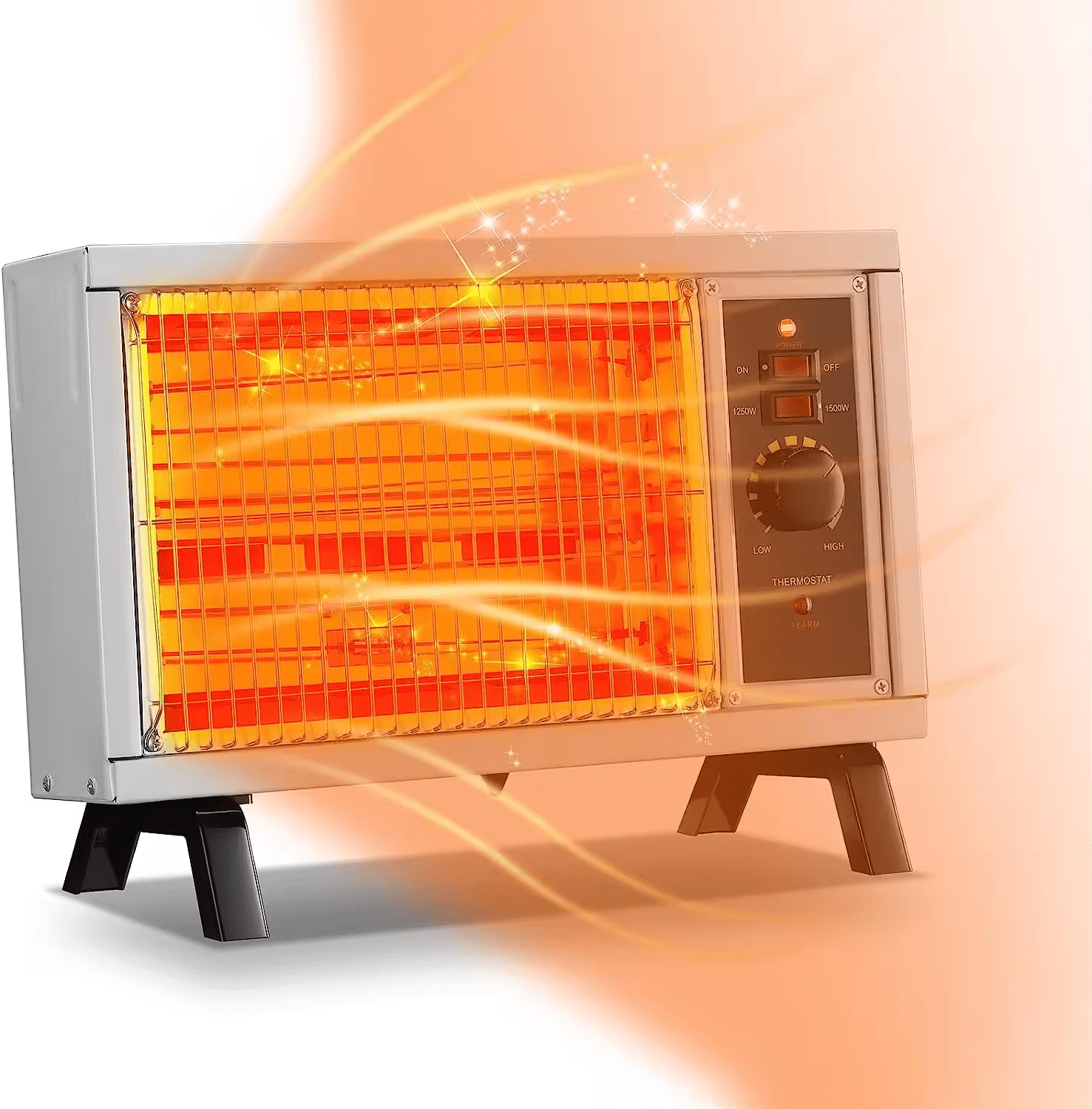 Konwin Infrared Radiant Heater Electric Adjustable Thermostat Space