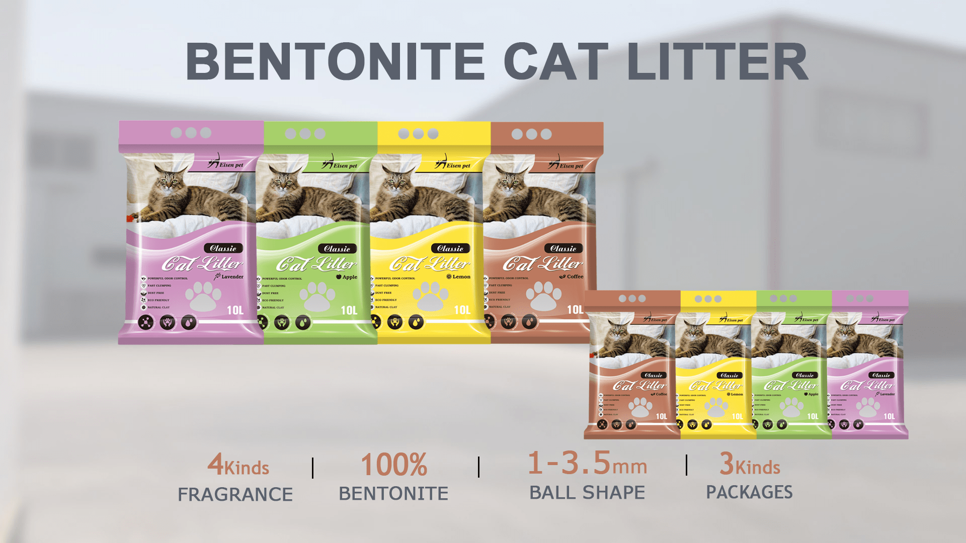 2024 Hot Selling Best Litter For Cats Dust Free Ball Shape Bentonite