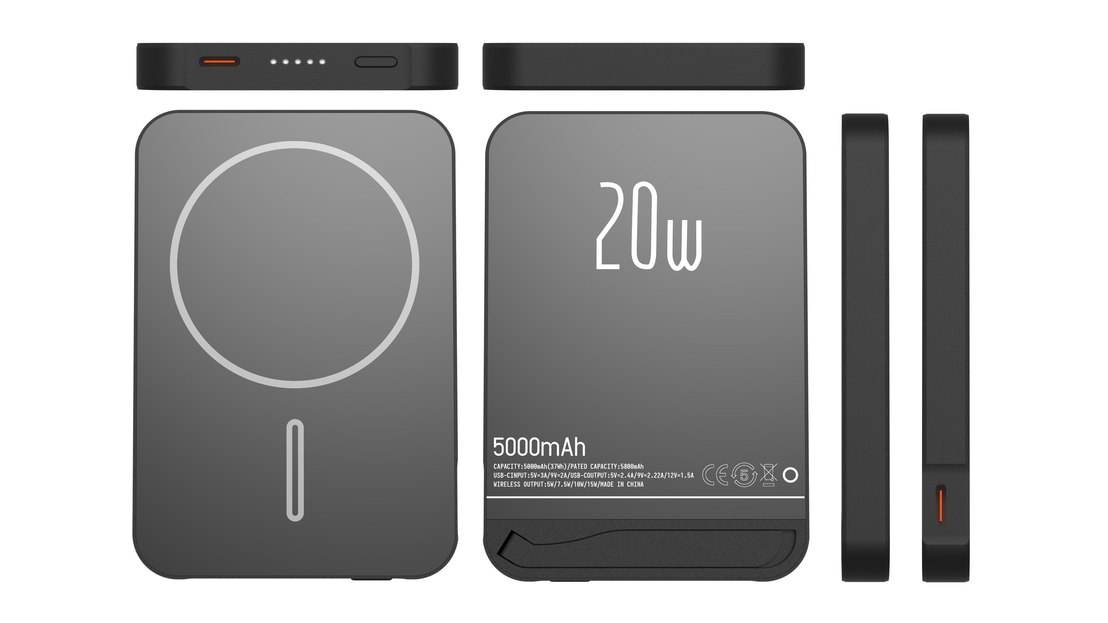 Buy China Wholesale Magnetic Wireless Power Bank, 5000 Mah Portable