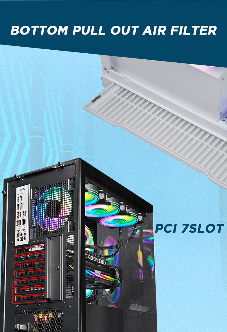 Cpu Computer Case Bulk Atx Pc With Power Supply Fan Plexiglass