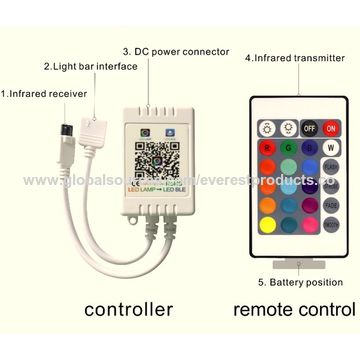 China RGB bluetooth LED Lighting Controller,Input: DC5V/12/24V, 24key