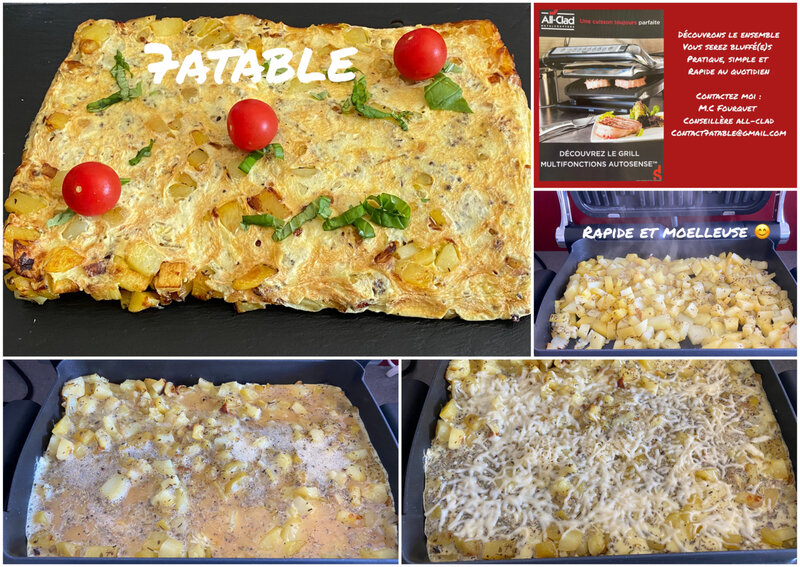 Omelette réalisée avec le grill all clad 7 A TABLE