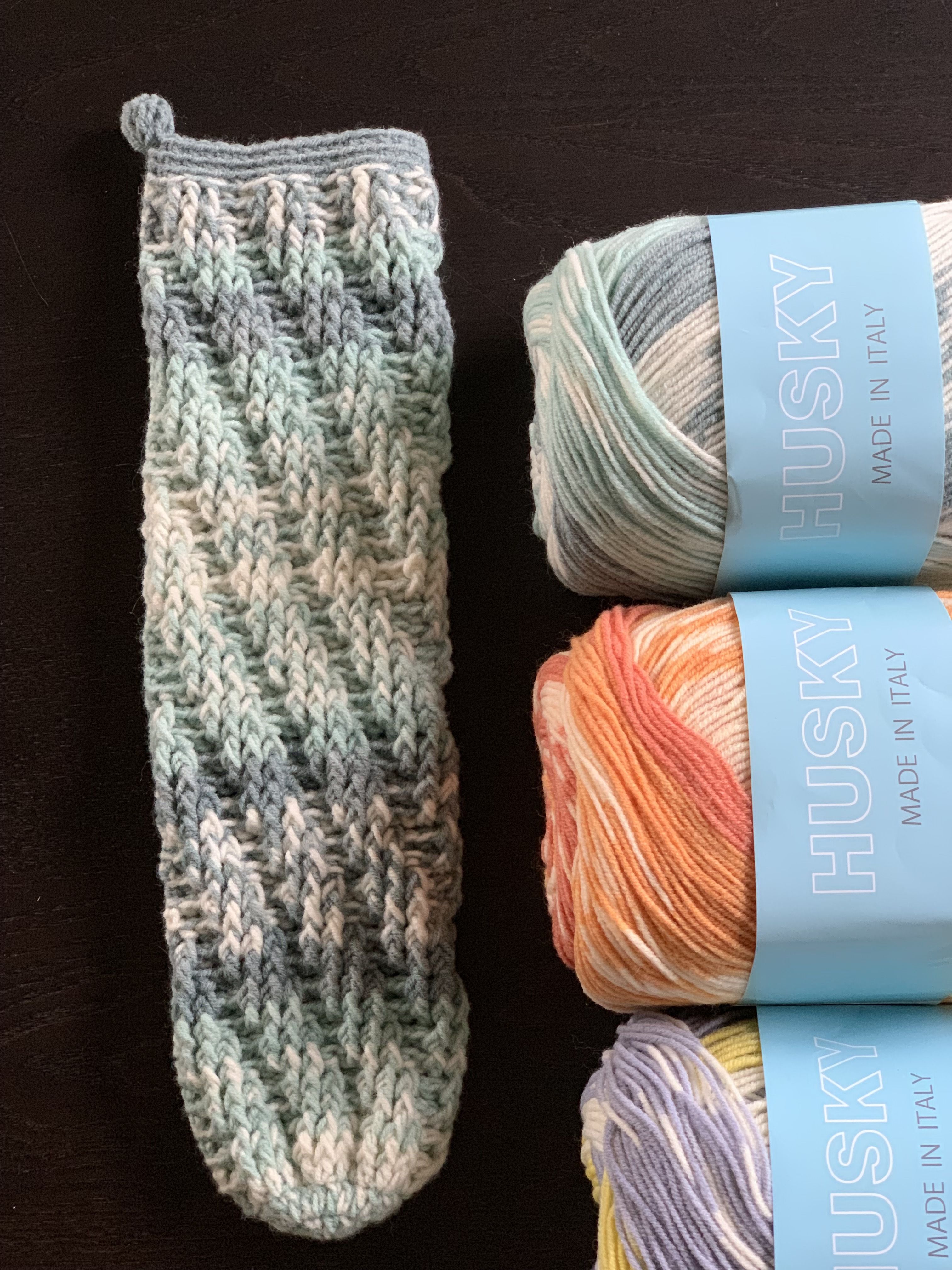 かぎ針で編むスパイラルソックス 編み図データのみ abeammayuminose