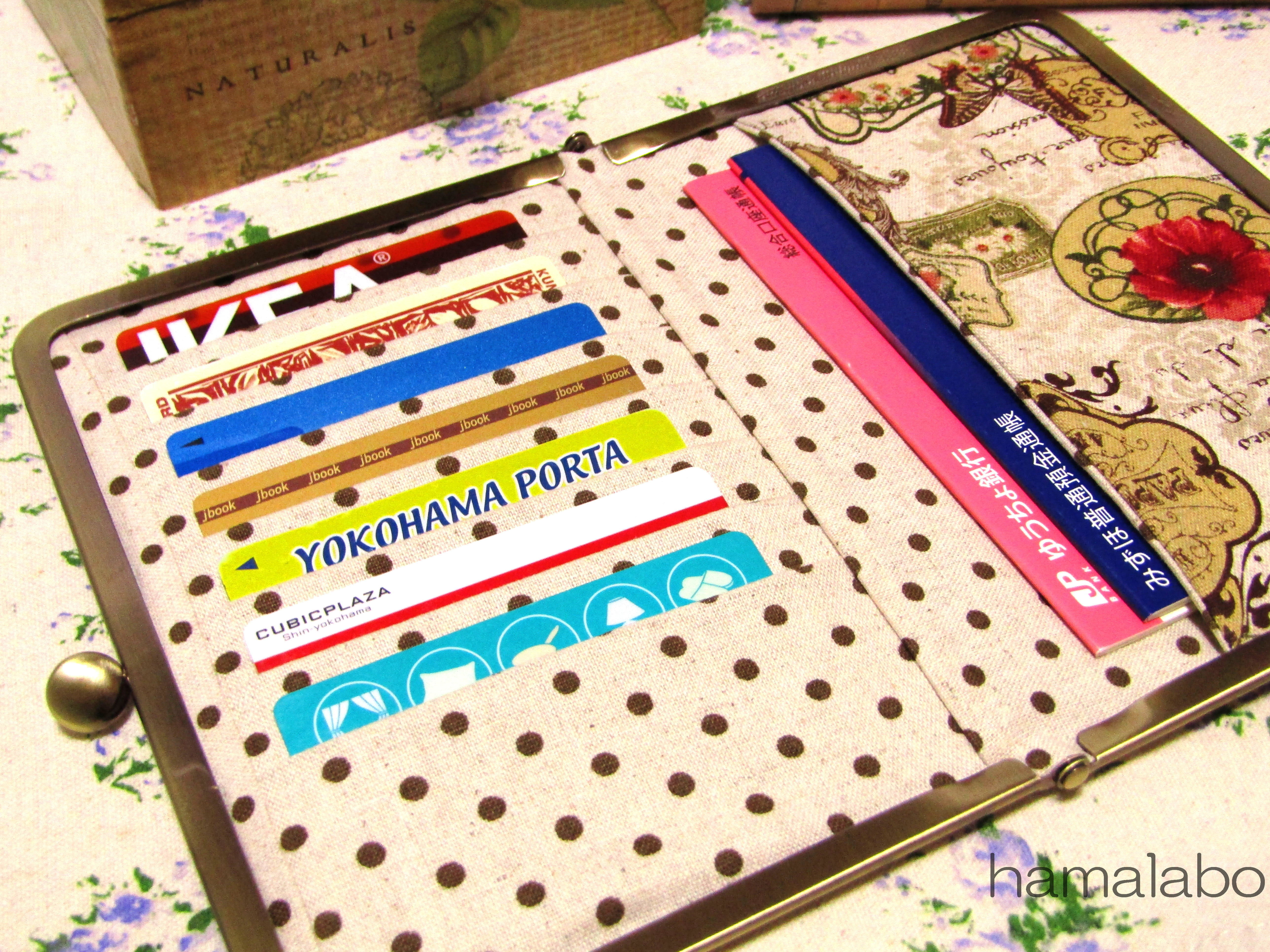 通帳ケース 名入れノベルティ 名前入れどっとこむ 9月13日販売開始！【KT1066】【横開き】がま口カードケース＆通帳ケースの型紙＆レシピ【...