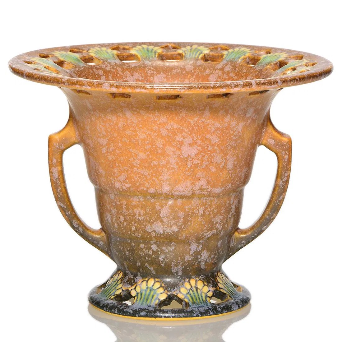 Roseville Ferella vase, shape 5035", brown, 5 1/8"