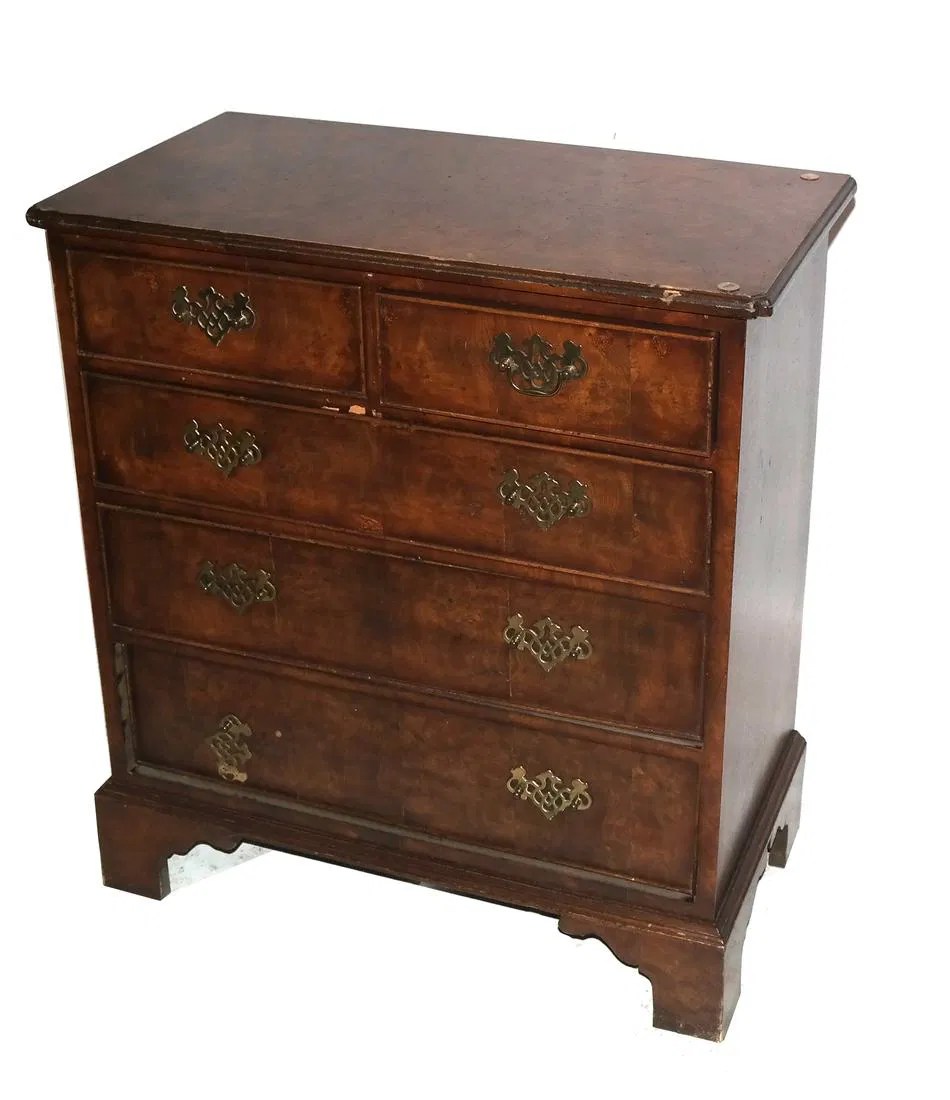 Burl Walnut Bachelor's Chest