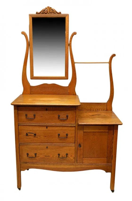 23 AMERICAN OAK HOTEL WASH STAND DRESSER Lot 23