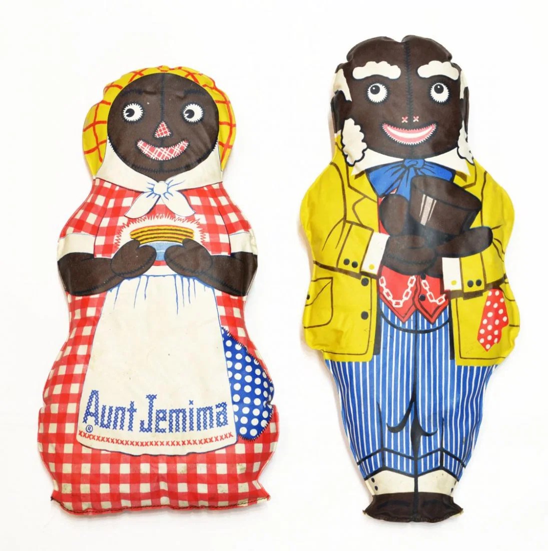 511 VINTAGE UNCLE MOSE & AUNT JEMIMA OIL CLOTH DOLLS