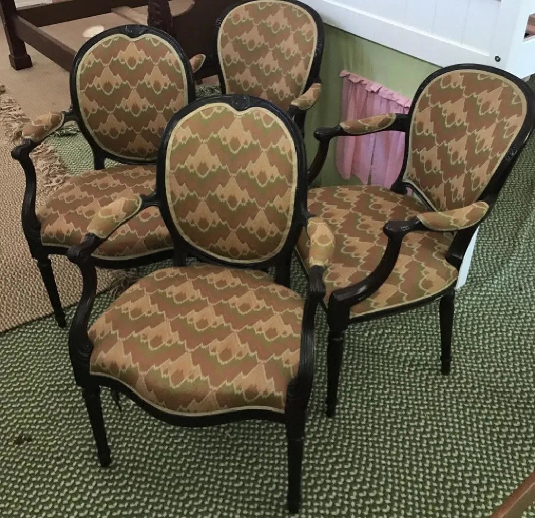 Four Antique French Style Dining Chairs