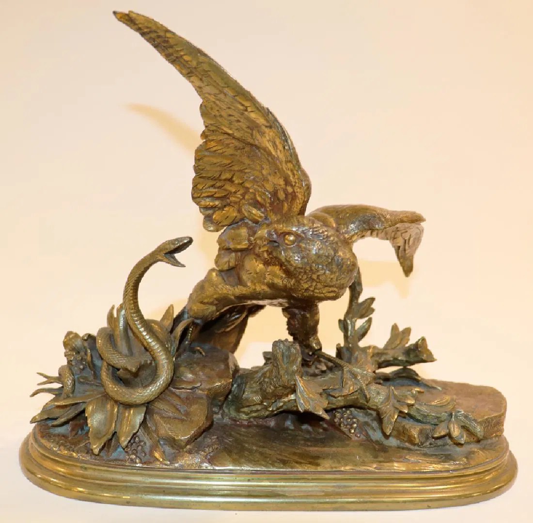 AFTER JULES MOIGNIEZ BRONZE SCULPTURE