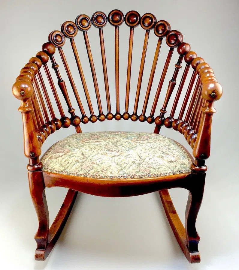 19th Century Hunzinger "Lollipop" Rocking Chair