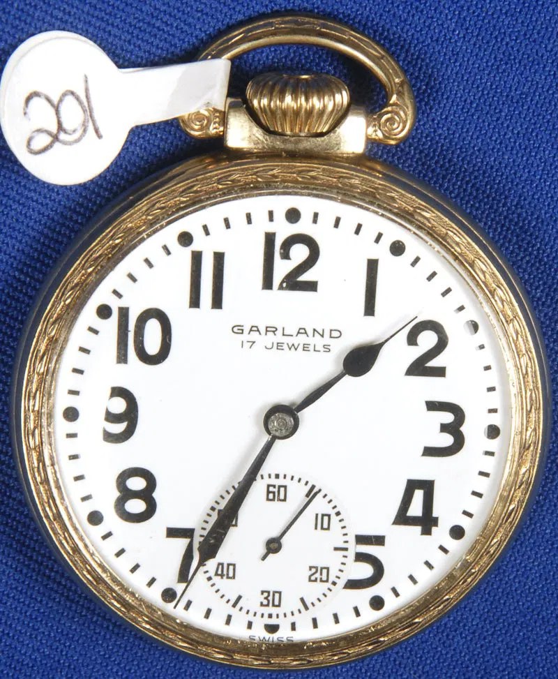 201 SWISS GARLAND "BALL CO." POCKET WATCH
