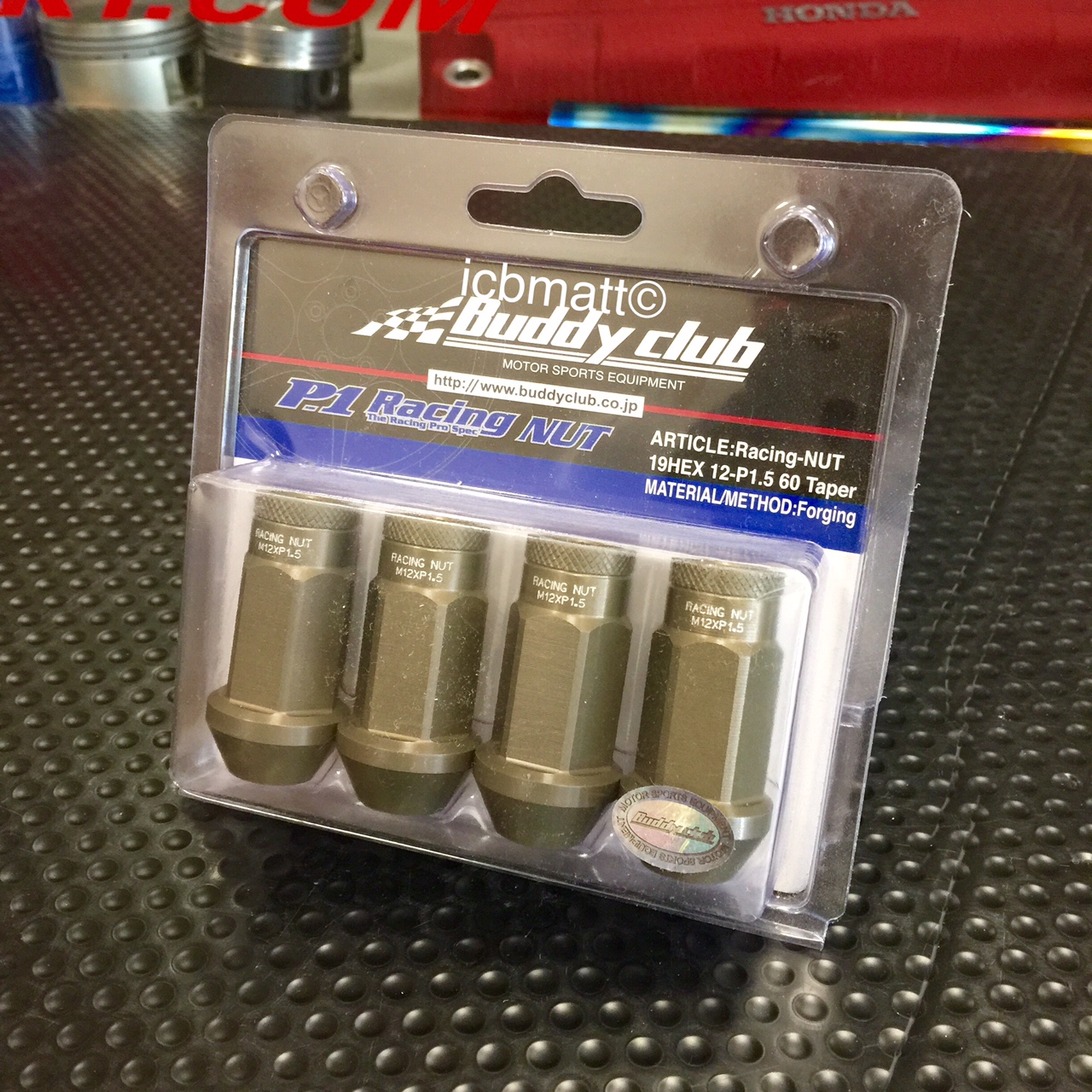 Buddy Club 50mm Aluminum Hex Lug Nuts 12x1.50mm 5Lug (20pcs.)