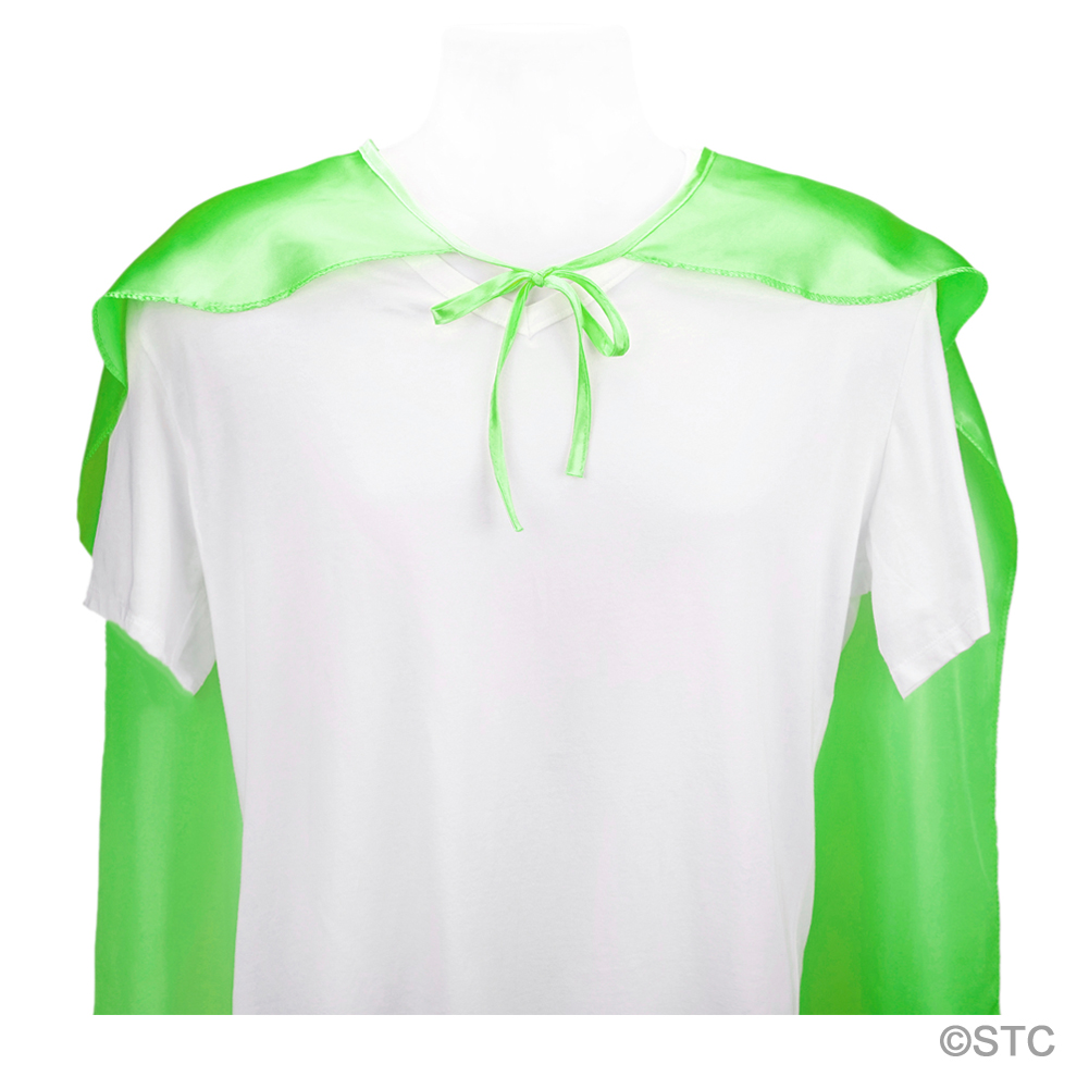 26" Long Lime Green Satin Superhero Cape Child Kids Costume Birthday