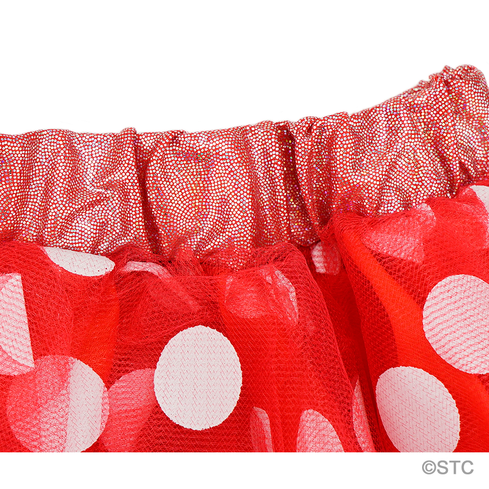Fully Lined Red & White Polka Dot Tulle Tutu Skirt Girls Minnie